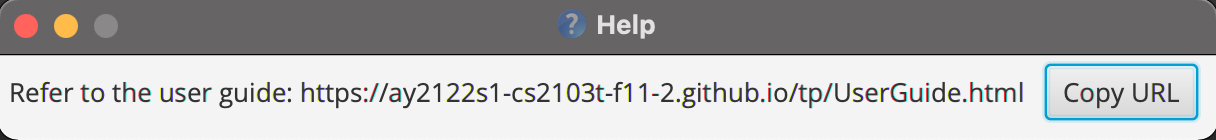 help message
